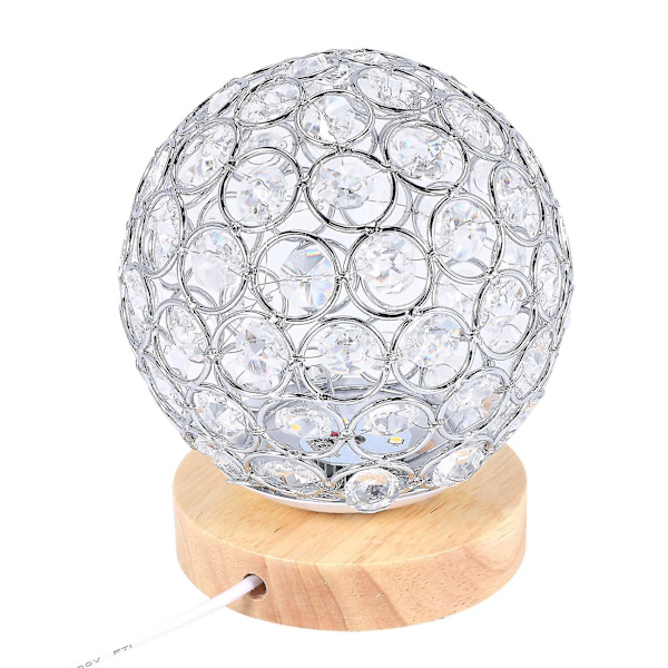 Usb bordslampa silverkula med sängbordslampa dimbar lig