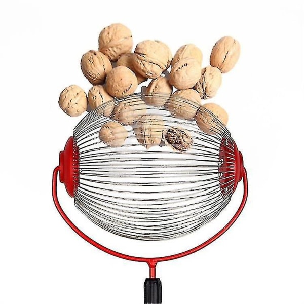 Säädettävä kevyt ulkokäyttöön tarkoitettu pähkinänkerääjä, ruostumattomasta teräksestä valmistettu pähkinöiden poimintarullatyökalu hedelmätilaperheelle