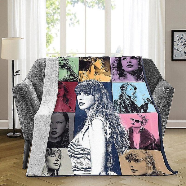 Singer Taylor Swift Flannel Tæppe Varmt Blødt Sofa Seng Kast