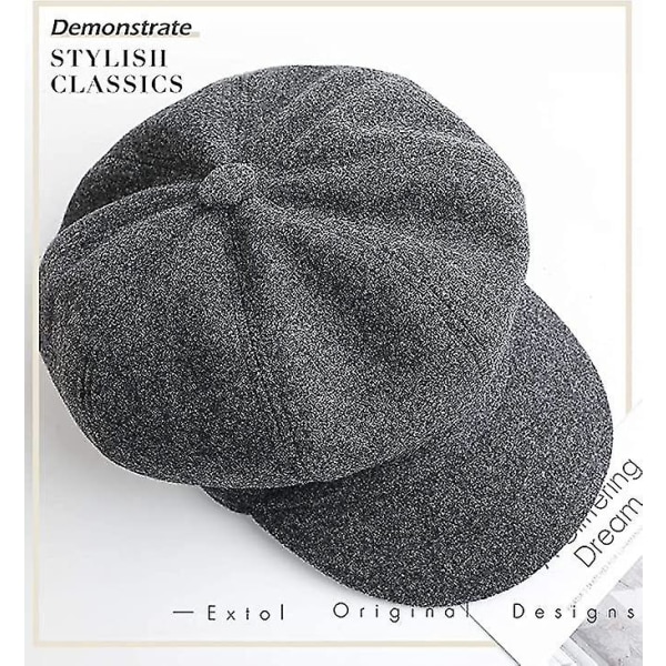 Dam Newsboy Cap Spetsig Vinterhatt Beret Vinter Höst Vinter
