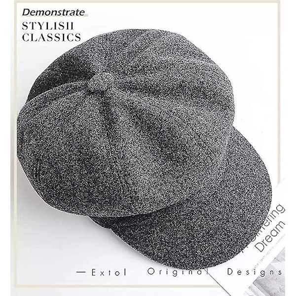 Dames Newsboy Hat Spids Vinterhat Beret Vinter Efterår Vinter
