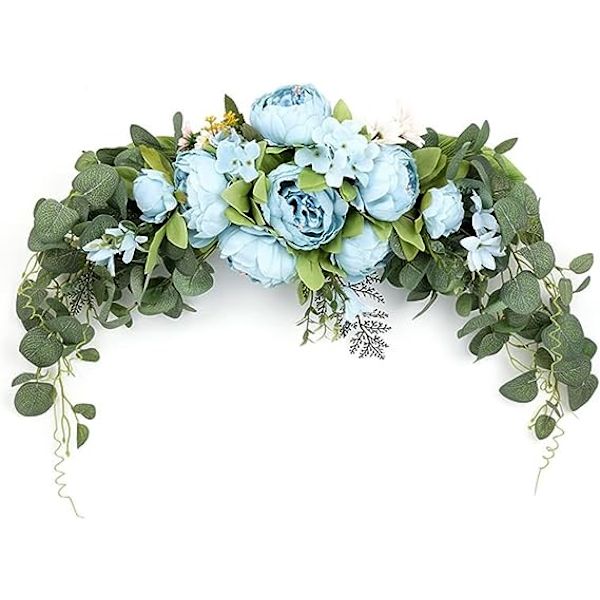 Mini Julekrans Kunstig Krans Dør Tærskel Blomst DIY Bryllup Hjem Stue Fest Vedhæng Væghængning Julekrans Vinterkrans fo