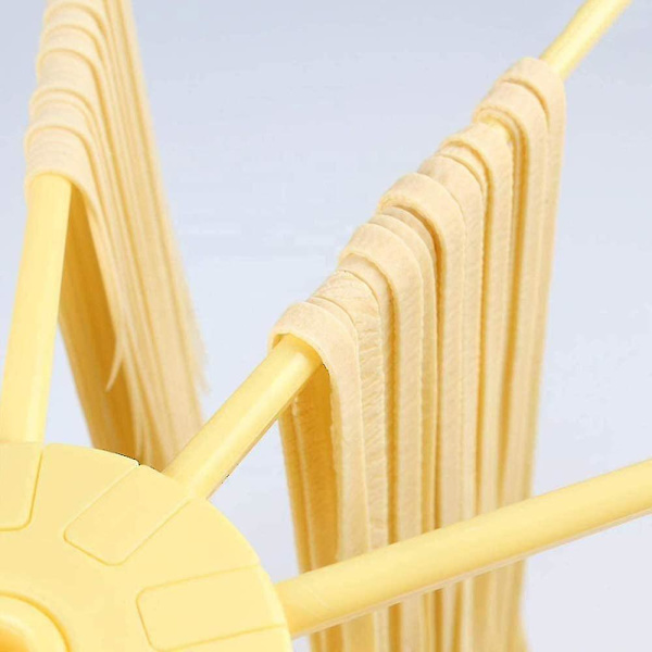 Nudel torkställ, Pastatorkställ, Nudelställ med 10 utdragbara steg för upp till 2 kg nudlar, koppar, handdukar, integrerad transportrör, hopfällbar spagetti dr