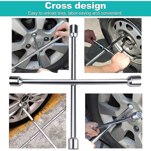 Bil Cross Key 35*35cm Bil Wheel Cross Key Bil Wheel Cross Key (sølv)