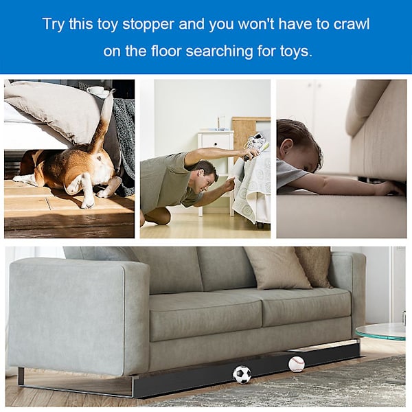 Under Sofa Klippbar Barriere Møbelgap Seng Leke Stopper Blokkerende Plate Kjæledyr
