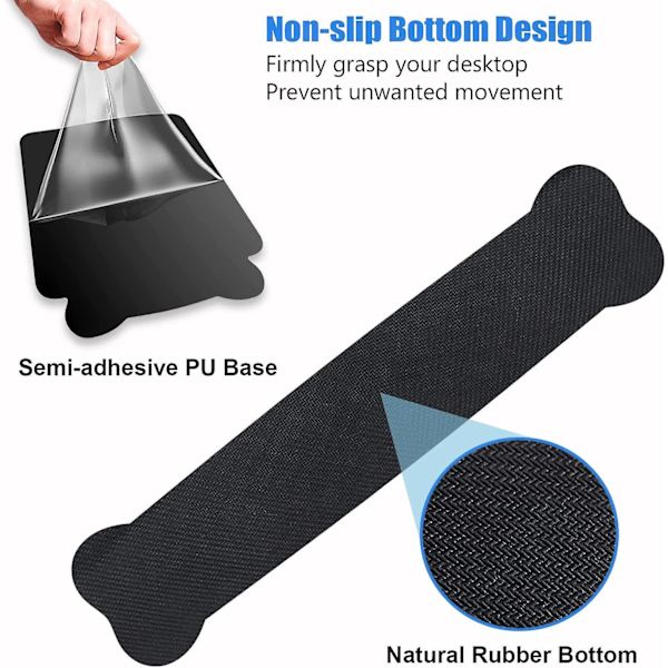 Ergonomiskt tangentbords handledsstöd och musmatta handledsstöd set med underlägg, halkfri PU-bas för hemmakontor arbete studera Eas