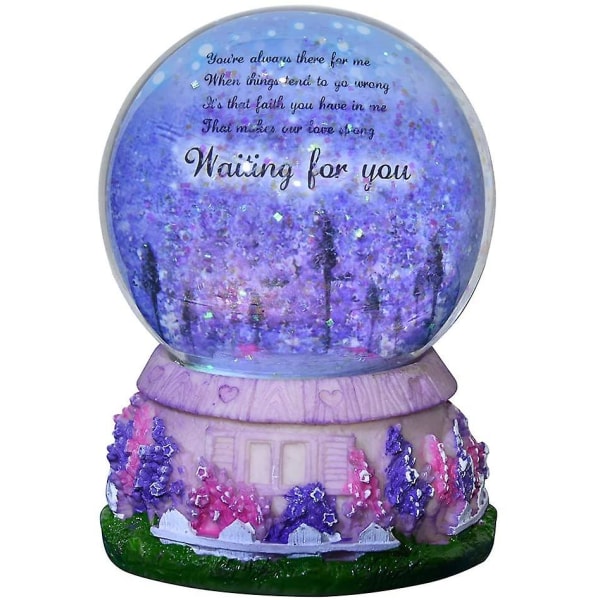 Night Light Water Globe Snow Globe Crystal Ball Music Box lahjahartsipohja