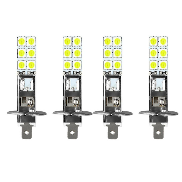 4 kpl H1 6000k Super White 80w Led -ajovalopolttimosarja sumuajovalot