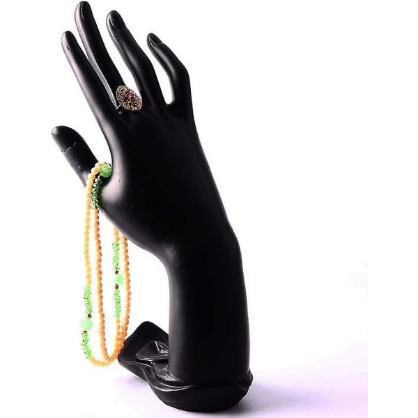 Resin Håndbevægelses Ring Armbånds Display Holder (sort)