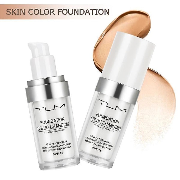 2st Tlm Flawless Color Changing Foundation Makeup Skin Tone Matching Concealer