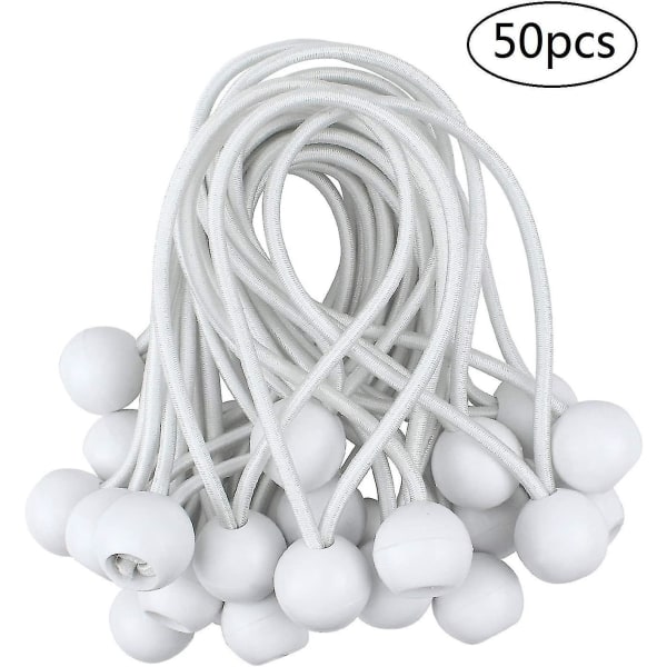 50 st Elastic Bollspännare, Tarpspännare för Paviljong, Camping, Tältlinor, Gardinförlängningssele, 10 cm