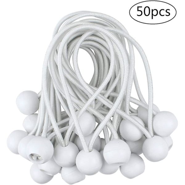 50 stk Elastiske Boldspændere, Tarp Spændere til Pavillon, Camping, Teltsnore, Gardinudvidelsessele, 10 cm