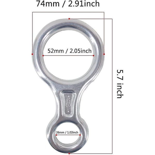 35 kn Super 8 Descender For Belay And Rappel