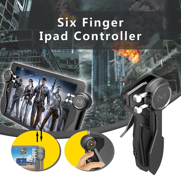 Six-Finger L1R1 Krigsspil Gamepad til Ipad/Tablet Mobilspil Controller