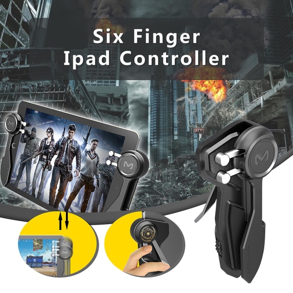 Til iPad/tablet Seks-finger L1r1 War Game Gamepad Mobil Spil Controller