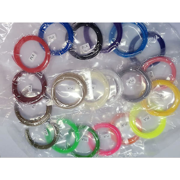 3D-penna PLA-filament 1,75 mm PLA/ABS 3D-penna påfyllningspaket med totalt 20 färger 100 m (PLA)