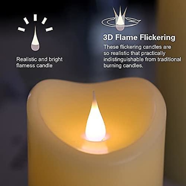 Simplux Eldeffekt Ljus med Timer - Realistisk Tilt-to-Melt Effekt