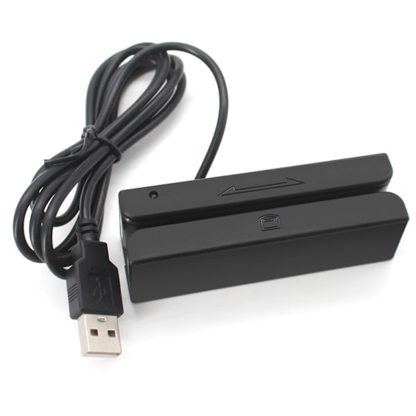 Magnetremsläsare för 3 spår, magnetiskt medlemskort, USB-kortläsare