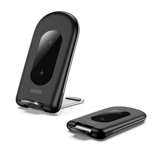 15w Max Fast Wireless Charger With Folding Stand Compatible With Huawei Samsung Xiaomi Iphone And Airpods, Black