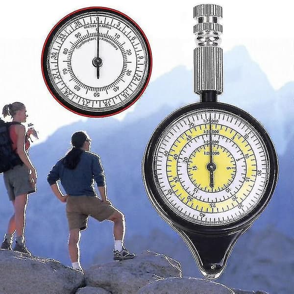 Kort-Afstandsmåler Odometer Multifunktion Kompas Curvimeter Klatring