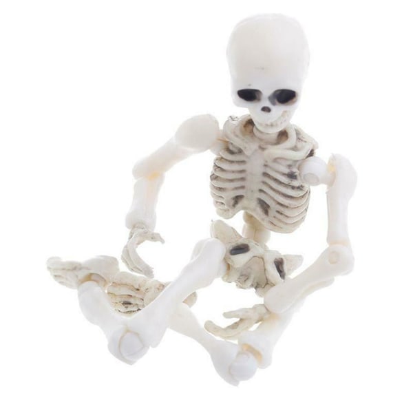 Halloween bevegelig skjelett menneskelig modell skalle full mini figur leketøy