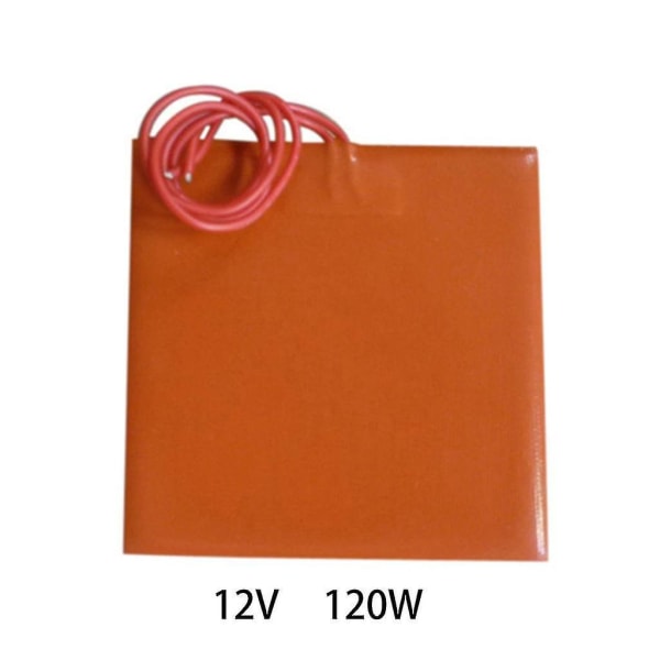3D-printer Silikon Opvarmet Pude 120x120 mm Opvarmningsplade Mat 12v 120w Printer Opvarmet Seng