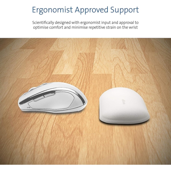 K50432eu Ergosoft handledsstöd för standardmus, hemmakontor, grå - Ergonomiskt stöd, hållbar och lätt att rengöra yta