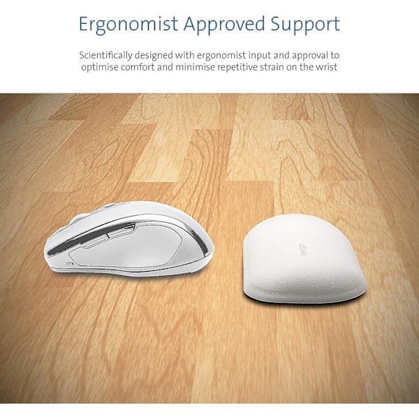 K50432eu Ergosoft Håndledsstøtte til Standard Mus, Hjemmekontor, Grå - Ergonomisk Støtte, Holdbar og Nem at Rengøre Overflade