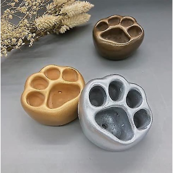 Sett med 3 kreative sement blomsterpotter Animal Foot Print Design Mini sukkulenter beholdere