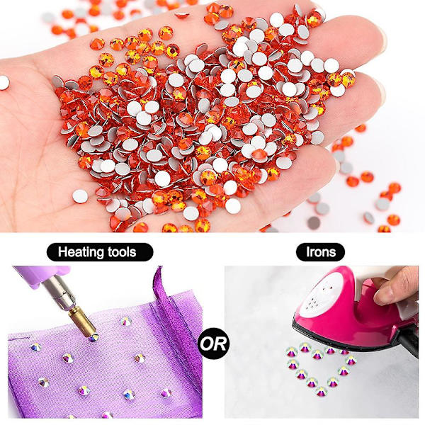 Krystal Rhinestones Flade Bagside Glassten
