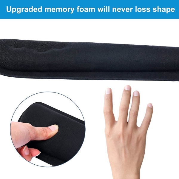 Tangentbordshandstödsdyna, Handstödsdyna för tangentbord, Ergonomiskt minnesskum, Handstödsdyna för spel, Dator, Hem, Kontor