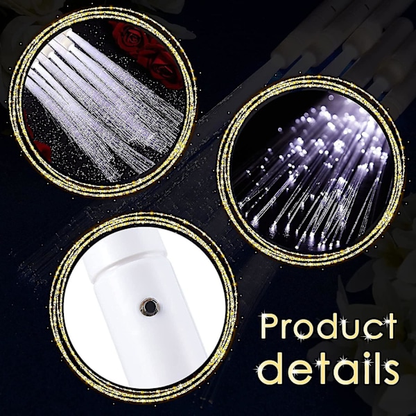 24 stk Fiber Optic Wand Led Hvite Glow Sticks