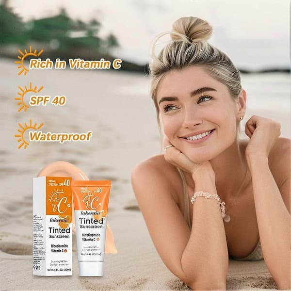 Lakerain Värillinen C-vitamiini aurinkovoide Spf40+