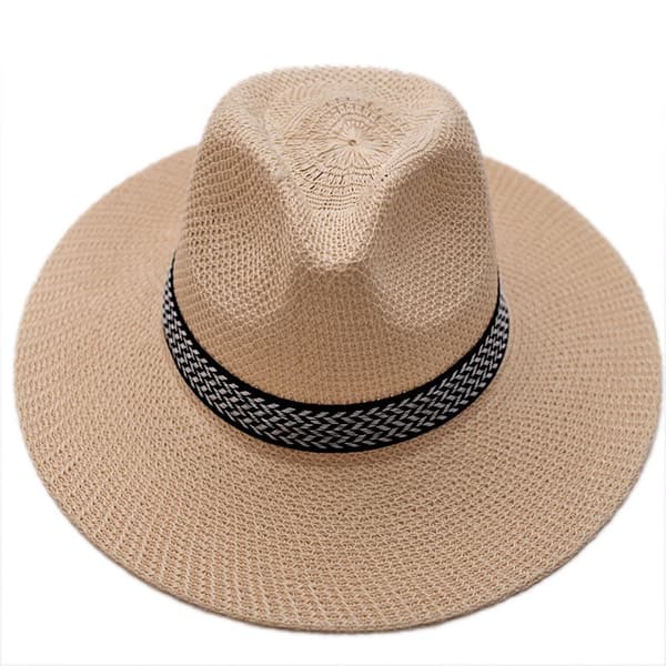 Middelaldrende mænd kvinder stråhat boheme stil strand rejse solhat mode solid farve sommer solhat white