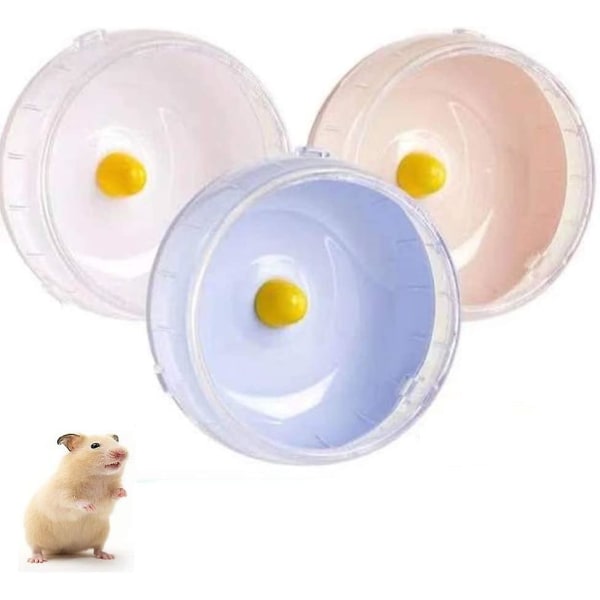 Stille Hamsterhjul - 5,5 tommer - Løpehjul for Sport og Trening + Burfeste - For Hamster