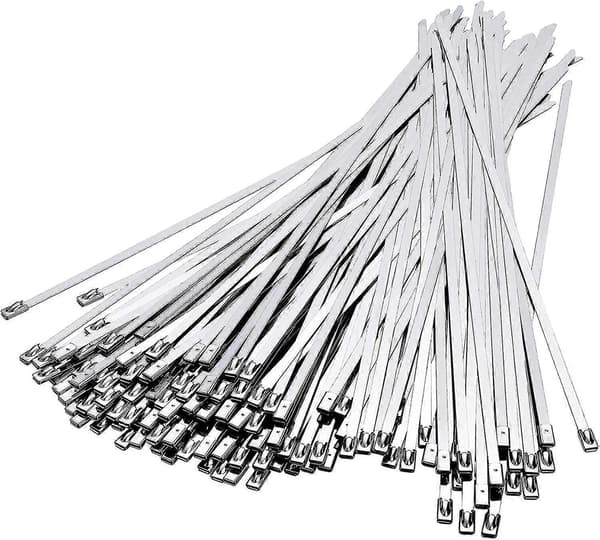 100 rustfri stålkabelbindere 300 mm 4,6 mm rustfri stålkabelbindere udstødningsvikling rustfri stålkabelbindere bundtning kabelvedligeholdelse hegn dåse