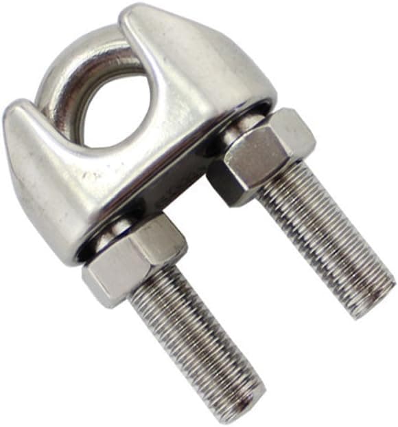 6 stk. M8 rustfrit stålwire kabelklemme 5/16\" wire kabelklemme