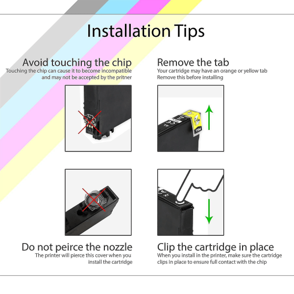 2 sæt med 4 + ekstra sorte blækpatroner til at erstatte Epson 603xl+603xlbk Kompatibel/ikke-oem fra Go Inks (10 blækpatroner)