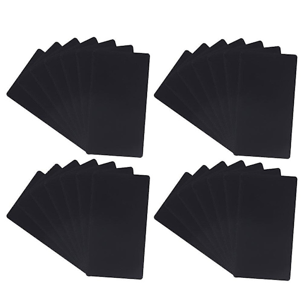 100 stk Blanke Visitkort Aluminiums Plakater Navnekort Tilpasset Gravert Aluminiums Plakater DIY Gavekort