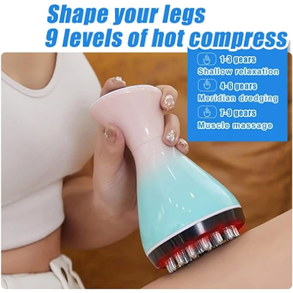 Elektrisk Gua Sha-skrapmassager, Elektrisk Skrapningsmaskin Värmekompress Massager Guasha Instrument Kroppsmassage Enhet