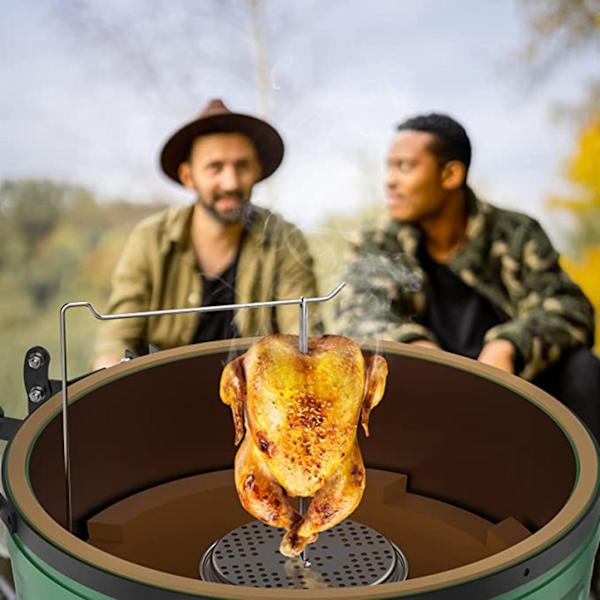 Tyrkiet Stegeholder Rack Glat Overflade Perforeret Tyrkiet Spid Dyb Stege Mad Grade Stegt Kylling Rustfrit Thanksgiving Kylling Stegeholder Rack Til Udendørs