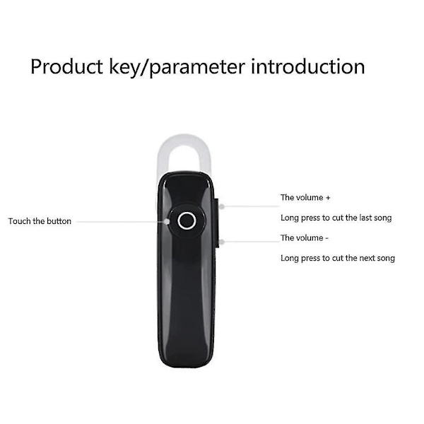 Chronus M165 Trådløse Bluetooth-øretelefoner, Sorte håndfri opkald Business Headset Sports Earbud In-ear-hovedtelefoner (sorte)