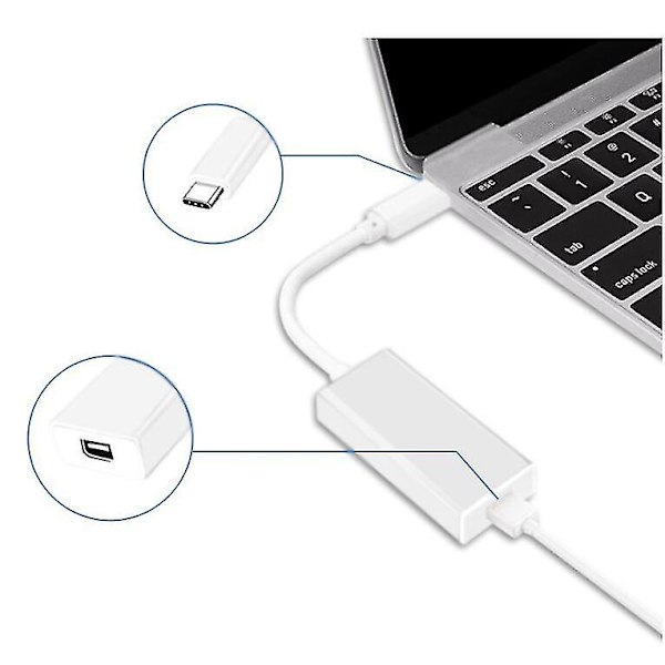 1x Thunderbolt 3 til Thunderbolt 2 Adapter Type C Kabel USB til Macbook Air Pro -t
