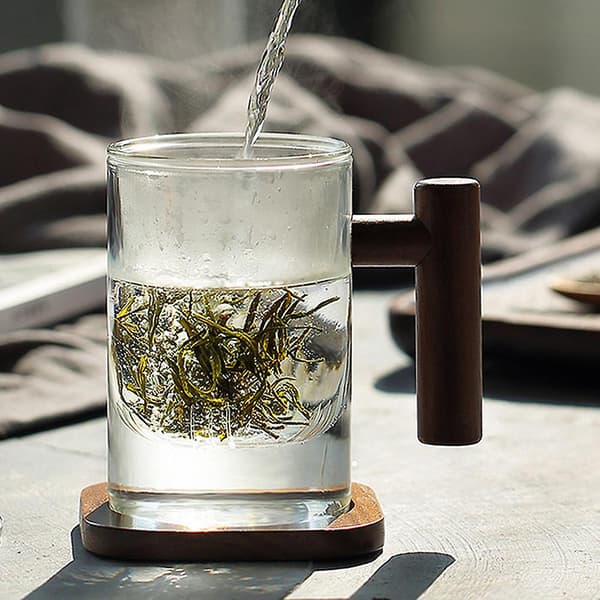 Glas Teekop Med Infuser Og Låg
