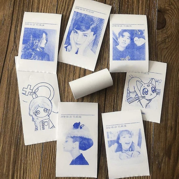4 utskrivbara färgvärmepapper, klistermärke, 57 x 25 mm, för Mini Wireless Mobile