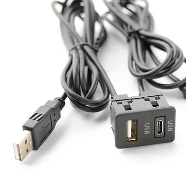 150cm Bil Dash Mount 2 Usb Port Panel Auto Båd Dual Usb-tapyc Forlængerkabel Adapter Til