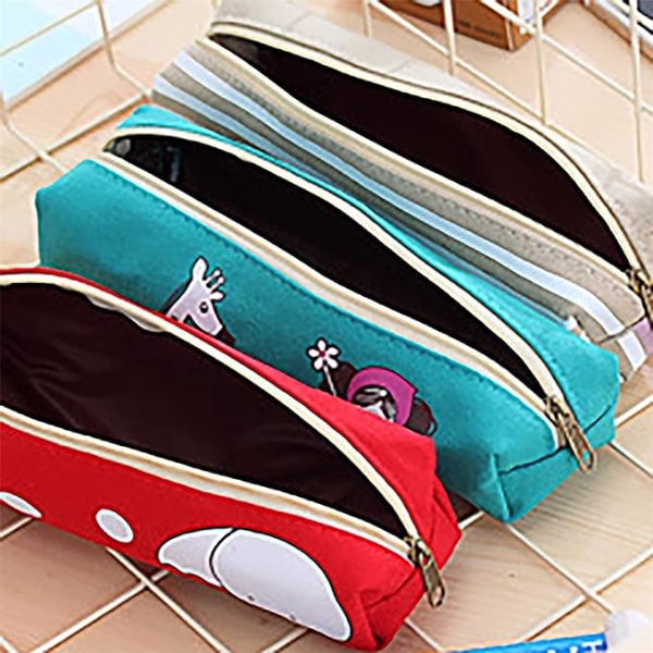 Pencil Stationery Capacity Student Pencil Large Bag Case Case Japanese Creative Housekeeping & Organizers Closet Shelves Organizer (Red, One Size)