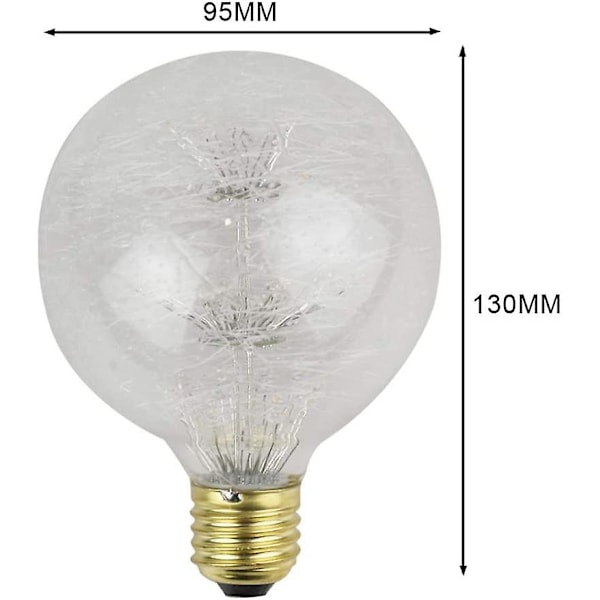 Fireword Moon Rgb Led Pære E27 Varm Hvid 3w 220 / 240v, Glas, E27, 3.00w 230.00