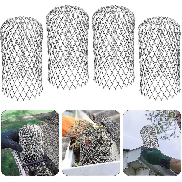 4-pakks utvidbar filter i aluminium til takrenner