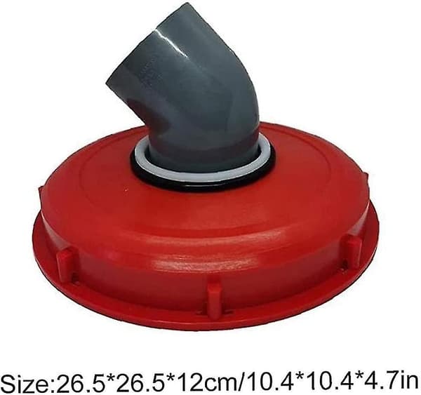 Plastfatlock 224mm 45 Graders Regnvattenslanglock Lock Lock Lock Lock Röd